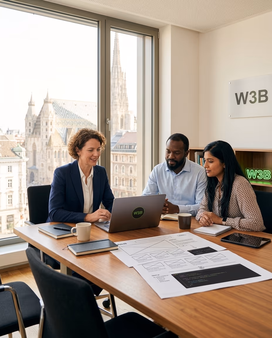 Collaborative planning session for an AI-powered web project